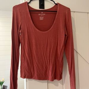 American Eagle Soft & Sexy maroon top